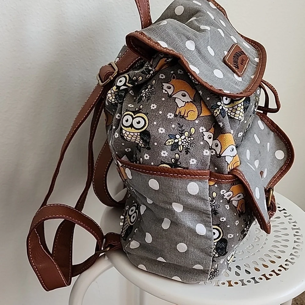 Union Bay Backpack Drawstring Closure Animal Print